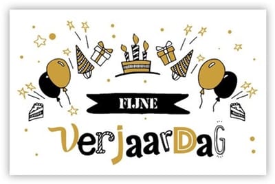 Cadeau Enveloppe "Taart, hoedjes en ballonnen"