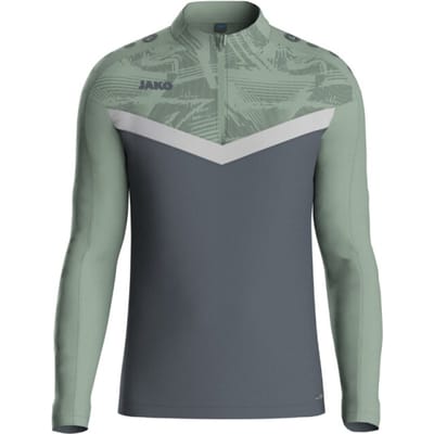 Jako Iconic Ziptop Heren - Zachtgrijs / Mintgroen / Antra Light | Maat: M