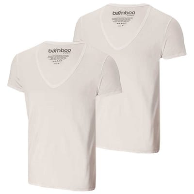 Morethansocks - Bamboe T-shirt Heren - Diepe V-Hals - T shirt heren - T shirt heren v hals