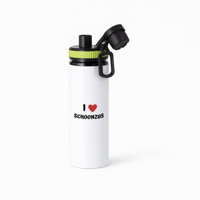 Hacebo® - I love schoonzus waterfles met draaidop groen - Zus - de liefste schoonzus - verjaardag - cadeautje voor zus - zus artikelen - kado - geschenk - water fles - 850ML