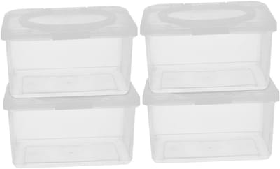 Babydoekjes Houder - Vochtige Doekjes - Organiseren Thuis - Met Deksel - 4 Stuks - Transparant