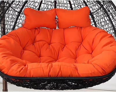 Hangend Stoelkussen - Schommelkussen Dubbel - Buiten Ontspannen - Waterdicht & Afneembaar - 152 x 109 cm - Oranje