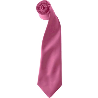 Premier Kleuren Heren Satin Clip Tie (Pakket van 2) (Fuchsia)