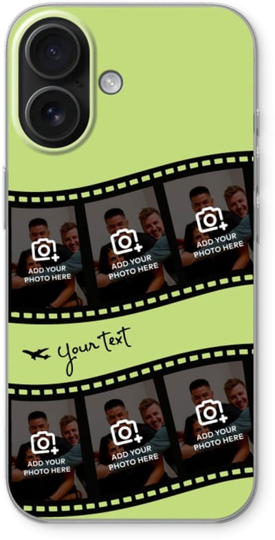 Gepersonaliseerd - Case Company® - Hoesje geschikt voor iPhone 16 hoesje - Filmrol N°3 - Soft Cover Telefoonhoesje - Bescherming aan alle Kanten en Schermrand
