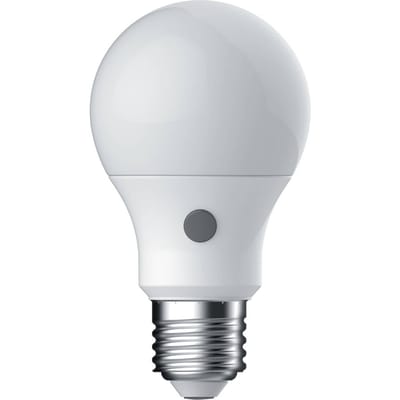 MEGAMAN E27 LED lamp, 7,3 W, 2700 K, sensor
