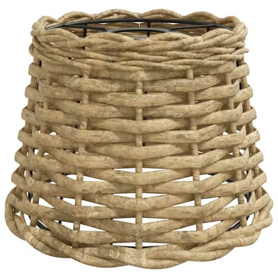 vidaXL - Plafondlampenkap - Ø20x15 - cm - wicker - bruin
