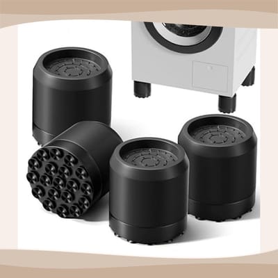 Trillingsdemper Voetpads - Antislip Rubberen Kussens - Apparaten Stabiliseren - Universeel Geschikt - 63 cm - Zwart