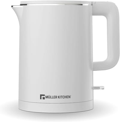 Elektrische Waterkoker - Wit - 1 Liter Capaciteit - 1000 W Vermogen - Voor Kleine Huishoudens