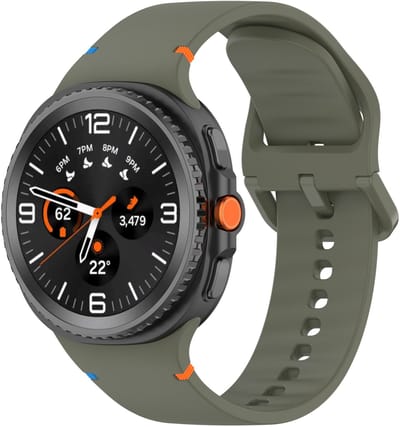 Stravo Siliconen bandje geschikt voor Samsung Galaxy Watch 9 (40/44mm) / Watch 8 (40/44mm) / 8 Classic (46mm) - Outdoor sport Horlogebandje - Groen