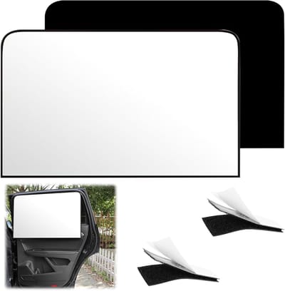 Zonnescherm voor Auto, UV-Bescherming en Warmtebescherming voor Baby en Kinderen, Universele Maat voor Zij- en Achterramen, Set van 2, 80 x 50 cm