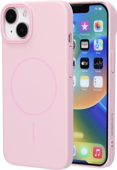 Mobiparts Slim Line Case geschikt voor Apple iPhone 14 - MagSafe Blush - Roze