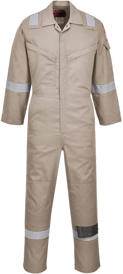 Portwest Super Lichtgewicht Antistatische Overall 210gm FR21 - Khaki - XL