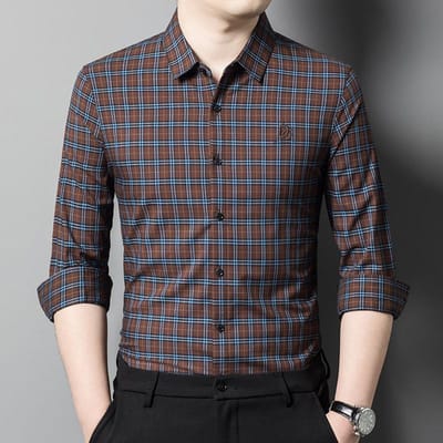 Chemises à manches longues pour hommes, printemps et automne, chemises professionnelles respirantes, hauts décontractés tendance pour hommes 4XL gray