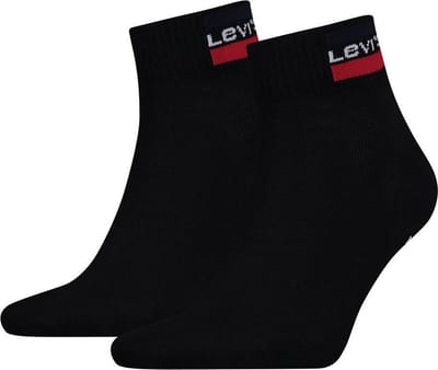 Levis Sokken 168Ndl Mid Cut Sprtwr Logo 2P Zwart Maat:39/42
