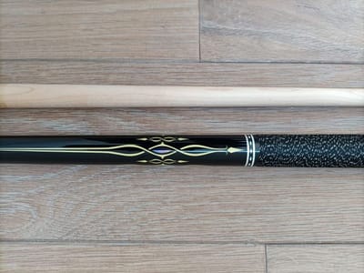 Poolcue Universal - linen wrap and black/decal
