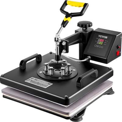 Presse à Chaud 5 en 1 Presse à Chaud 38x38cm Presse à Transfert Thermique 15x15 Pouces Presse à T-shirt Machine Multifonctionnelle de Sublimation pour T-shirt Mug Chapeau Assiette gray