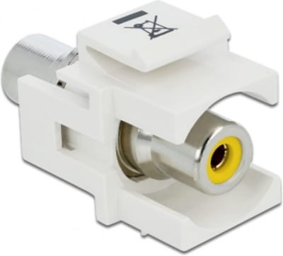Delock - Keystone Modul Cinch Buchse - Cinch Buchse gelb