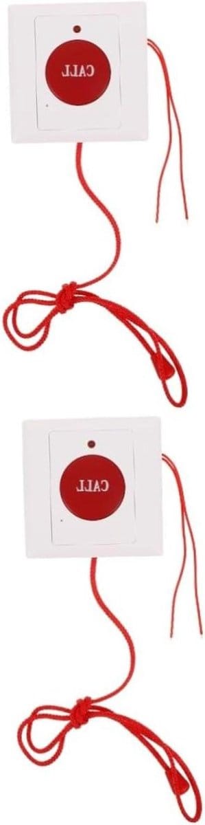 NUOBESTY 2 Stuks SOS -alarm bejaard noodknop voor patiënt helpknop bellen mensen noodwaarschuwing voor senioren val oproepknop zorgverlener noodknop op de muur bel voor ouderen plastic