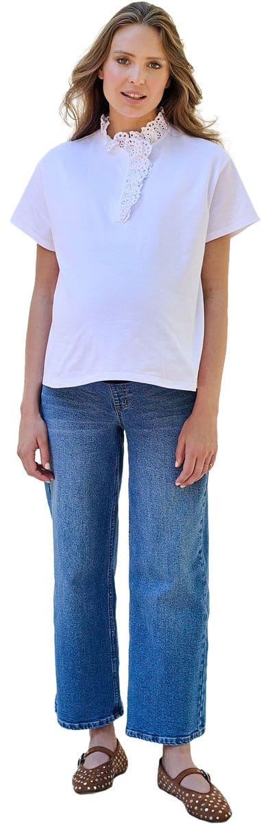 Envie de fraise Geborduurde t-shirt voor zwangerschap en borstvoeding