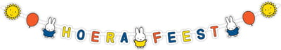 Nijntje themafeest wenslijn/letterslinger 218 x 12 cm - Kinderfeestje feestartikelen versieringen/decoraties