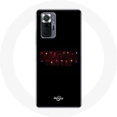 Coque pour Xiaomi Redmi Note 10 Pro Stranger Things Affiche Logo Joyeux noël