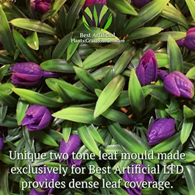 Kunstmatige Tulp Bloem Bal 38cm Paars | Onderhoudsvrije Topiary Plant