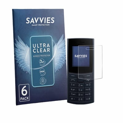 Savvies - Screenprotector voor Nokia 110 4G (2023) - Folie Beschermfolie transparant 6 Stuks