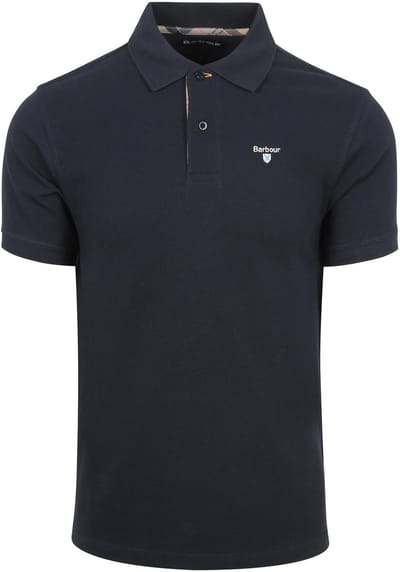 Barbour Tartan Pique Polo Donkerblauw (navy) - Maat 3XL - Heren