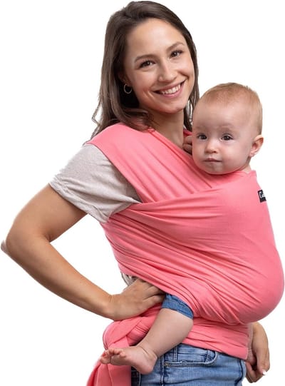 Babydraagdoek - Draagdoek baby - Baby dragen - Levenslange garantie - One Size Fit's all - Roze