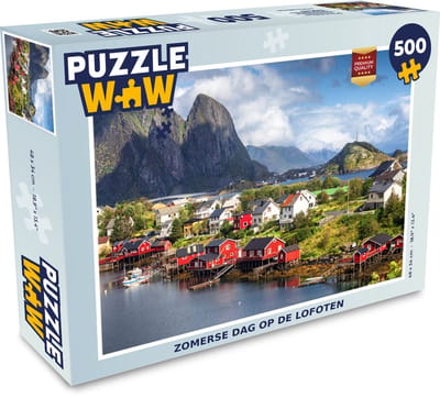 Puzzel Zomerse dag op de Lofoten - Legpuzzel - Puzzel 500 stukjes