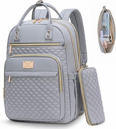 Laptoptas Dames - Werk Tas - Reizen en Werk - Waterdicht Materiaal - 15.6 Inch - Zwart