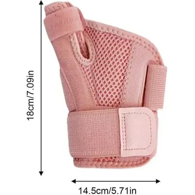 Flexibele spalk pols duim ondersteuning brace voor peesontsteking artritis ademende duim beschermer guard past rechts en links roze