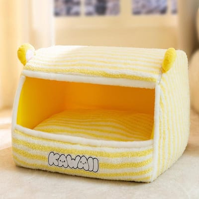 Hondenkennel Herfst en Winter Huisdier Warme Mat Hondenbed Universele Hondenmat voor Alle Seizoenen Kleine en Middelgrote Hond Kat en Hond Slaapmat S (37 * 32 * 28cm ) orange