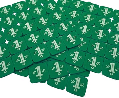 CombiCraft breekmunten van gerecycled plastic in het groen - 1000 breekmunten