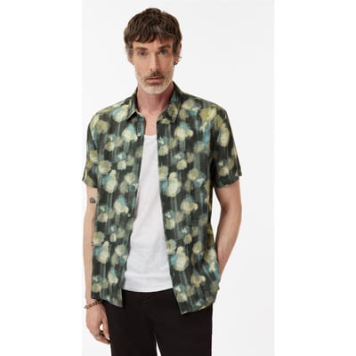 John Varvatos Sean Short Sleeve Shirt Moss Size: S | Casual Shirts Outlet | Heren | Blauw