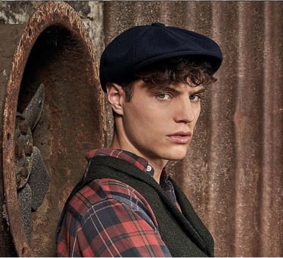 Bakkerspet/flatcap donkerblauw voor heren - Maat S/M - Navy blauwe pet