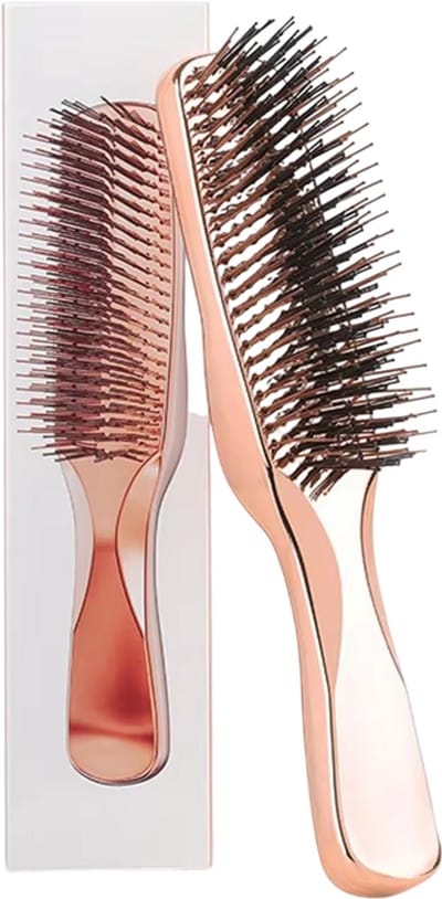 Hoofdmassage Borstel Scalp Brush – Shampoo Borstel voor Hoofdhuid Massage, Huisreiniging & Haarverzorging – Roze Goud