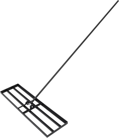 Gazon Hark - Tuin Gereedschap - Gazon Egaliseren - Flexibele Harkkop - 175 cm Steel - Zilver