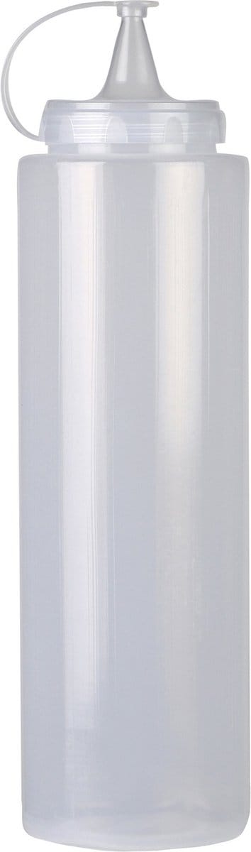 Urban Living Doseerfles/sausfles - kunststof - met schenktuit - 1000 ml - 28 cm - Pannenkoeken/poffertjes