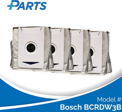 Bosch BCRDW3B Stofzakken (4 Stuks, Plus.Parts® alternatief voor BHZRDBAB)