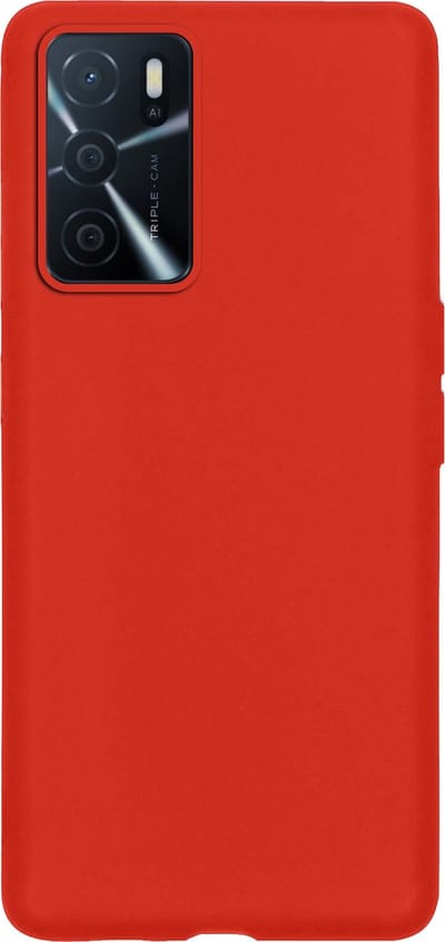 Hoes - Geschikt voor OPPO A16s - Sterk & Shockproof - Hoesje Cover - Siliconen Case - Rood