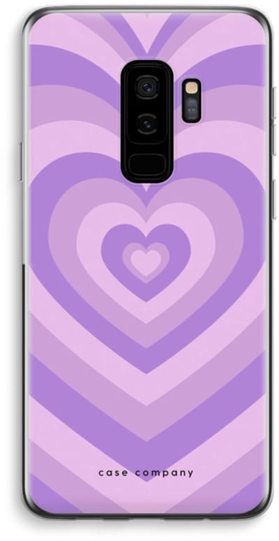 Case Company® - Hoesje geschikt voor Samsung Galaxy S9 Plus hoesje - Hart Paars - Soft Cover Telefoonhoesje - Bescherming aan alle Kanten en Schermrand