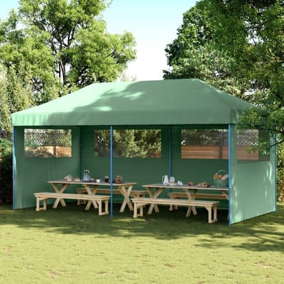 Opvouwbare Partytent - Pop-up Paviljoen - Feestelijke Bijeenkomsten - Waterdicht UV-bestendig - 580 x 292 cm - Groen