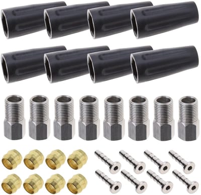 Dailygoods- Remslang Set - Hoogwaardige Koppeling - Olijfkop - Schroeven - Stofafdekkingen - Geschikt voor Shimano - Remonderdelen