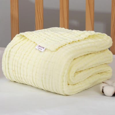 Baby Swaddle Deken Muslin Pasgeboren Wikkel voor Kind Kinderen Jongens Meisjes Badhanddoek Baby Effen Zacht Katoen Kinderwagenhoes 105*105cm