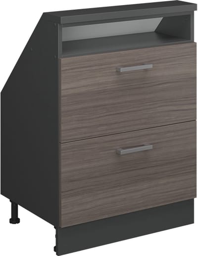 Vicco Rion Kast voor schuine wand – met 2 laden Edel grijs/antraciet