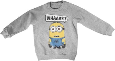 Minions Sweater/trui kids -Kids tm 4 jaar- Whaaa?!? Grijs