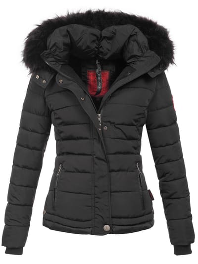 Navahoo Dames Winterjas Chloe – Getailleerd Met Afneembare Capuchon & Elegant Bont
