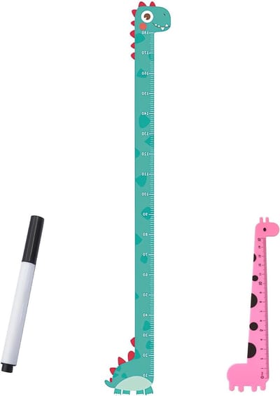 Meetlat voor Kinderen, Groeimeter voor Baby- en Peuterkamers, Persoonlijk Cadeau voor Kinderen, Decoratieve Hoogtemeter voor de Kinderkamer, 190 x 33 cm