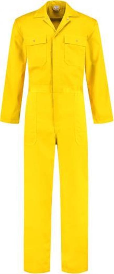 Overall polyester/katoen geel maat 53